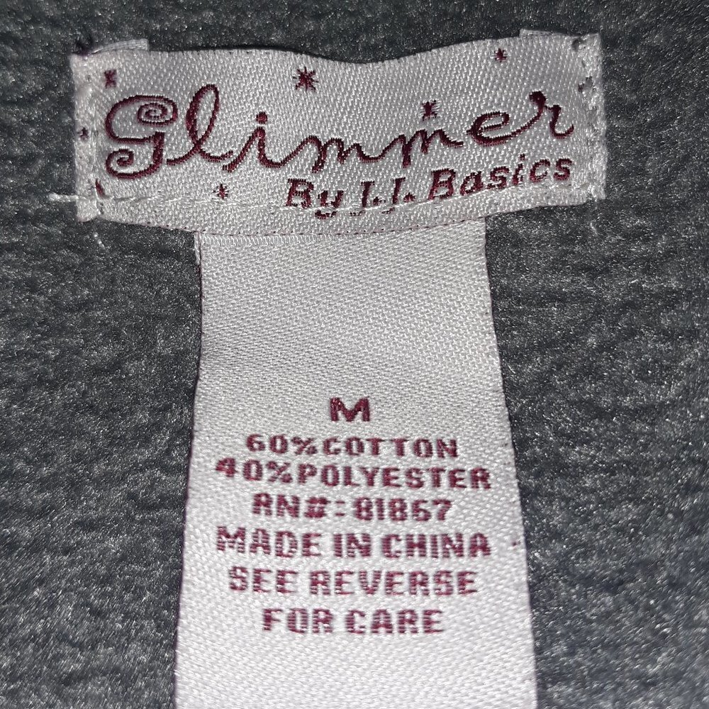 Glimmer By J.J. Basics Gray Button Down Coat With… - image 2